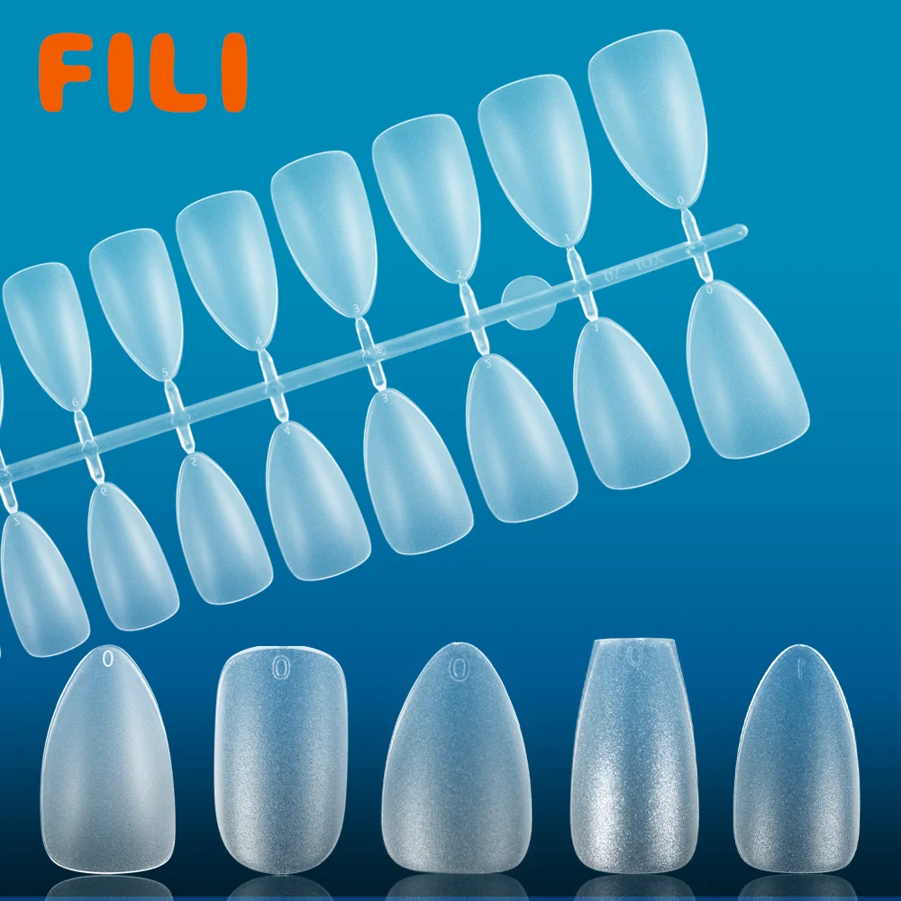

FILI 120PCS Fake Nails New Matte Tips False Nails Capsule Press on Coffin/Stiletto/Almond/Square/Oval Nail Art Manicure Tool