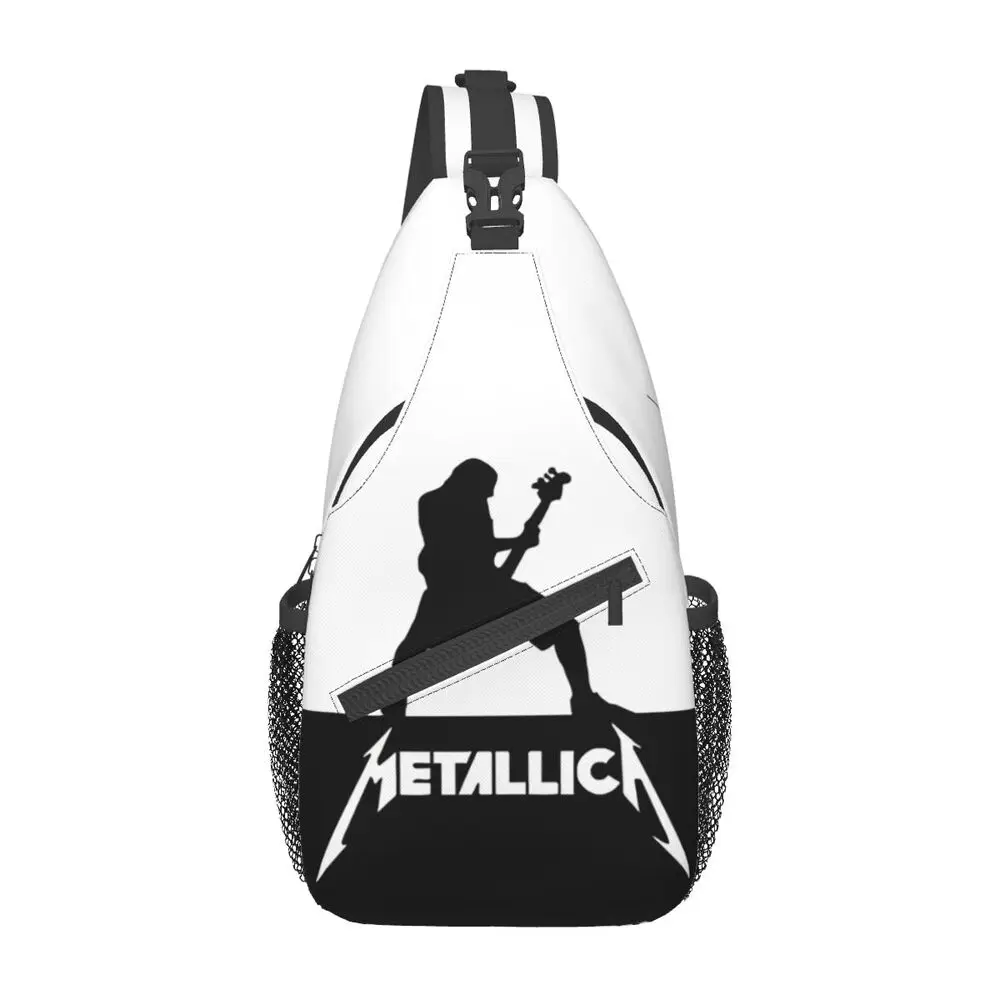 

Casual Rock Roll Metallicas Sling Bag for Cycling Camping Men Heavy Metal Music Crossbody Chest Backpack Shoulder Daypack