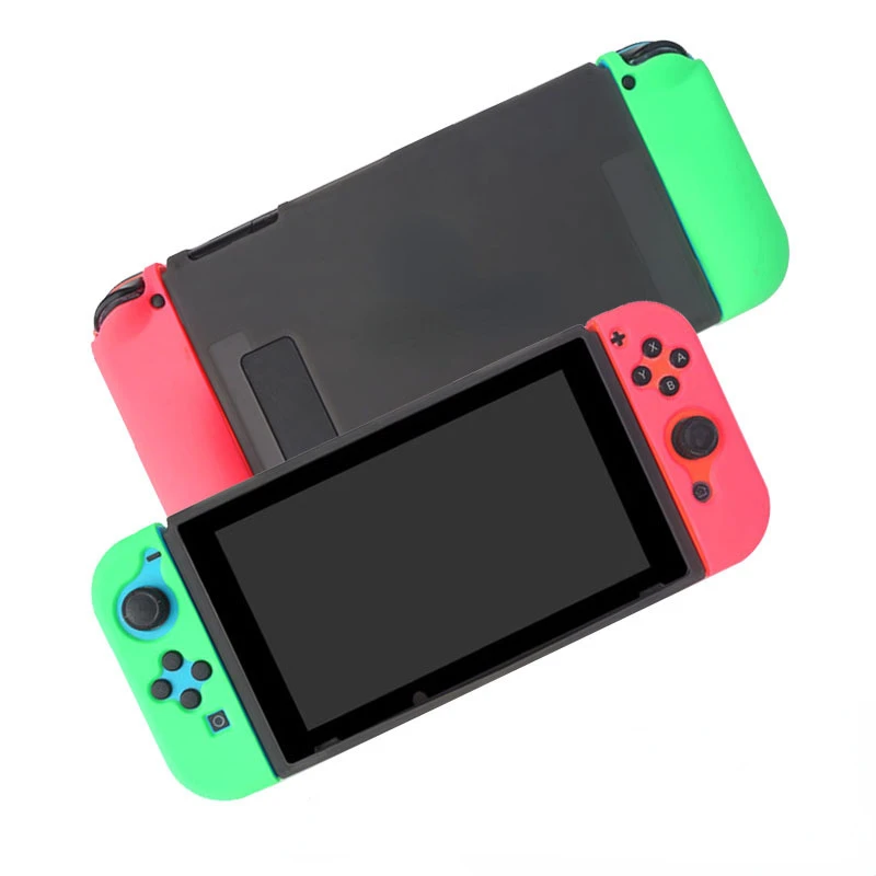 Матовый прозрачный разделенный защитный чехол из ТПУ для игровой консоли Nintendo