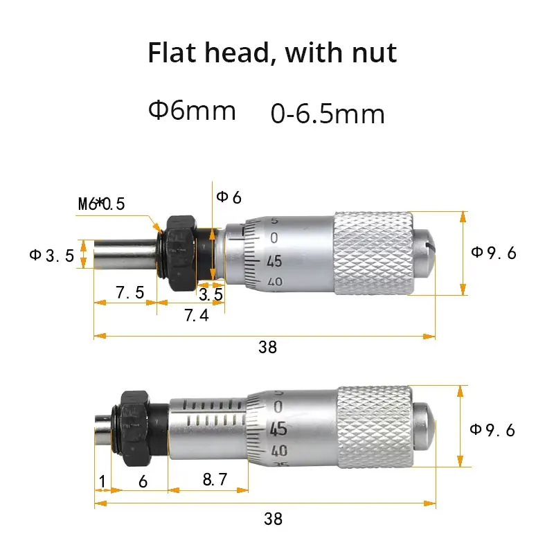 

Дифференциальная головка микрометра 0-13 мм 0-6,5 мм 0-25 мм Головка микрометра Точная настройка с монтажной гайкой Измерительная головка микрометра