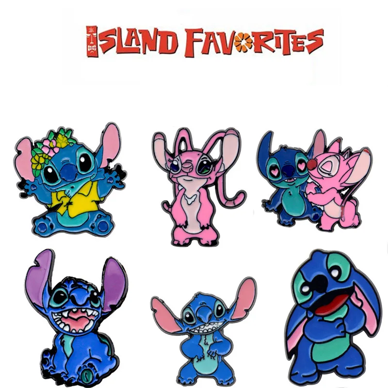 

Cute Stitch Enamel Pins Blue Alien Monster Brooch Cartoon Icons Badge for Bags Denim Collar Lapel Pin Jewelry Gift