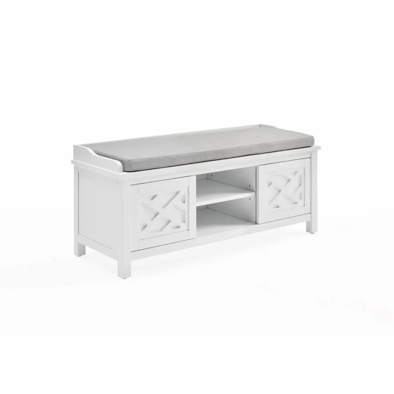 

Alaterre Coventry Storage Bench, Dove Gray and White