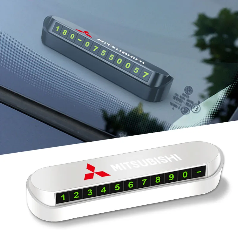 

1pcs Car Phone Number Temporary Parking Card for Mitsubishi ASX Lancer Pajero Outlander L200 EVO Lancer EX Auto Interior Goods