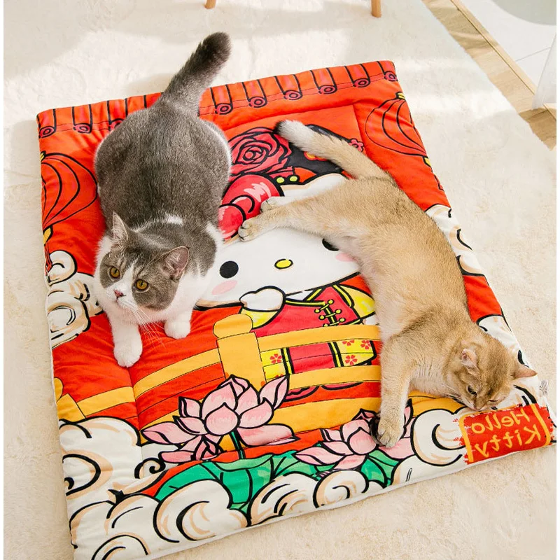 

Kawaii Sanrio Pet Blanket Hello Kittys Cute Anime Cat Dog Sleeping Mat Four-Season Universal Pet Supplies Toys for Girls Gift