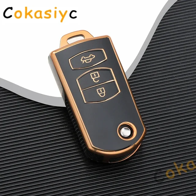 Для Mazda 3 5 6 серии M6 RX8 MX5 2 3 кнопки Smart Keyless Protector аксессуары модный флип-чехол из ТПУ для автомобильного ключа чехол-брелок