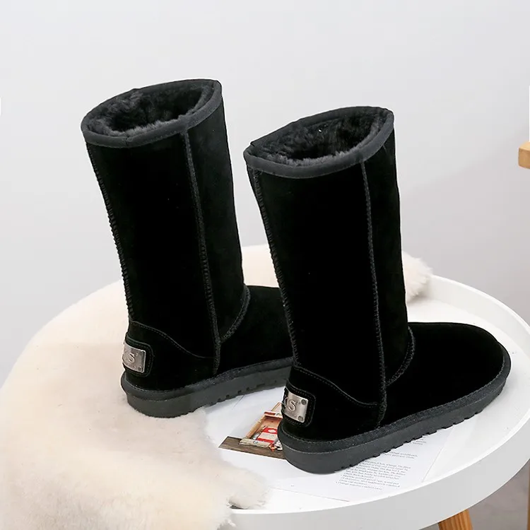 

Женские зимние сапоги из искусственной кожи, на плюшевой подкладке