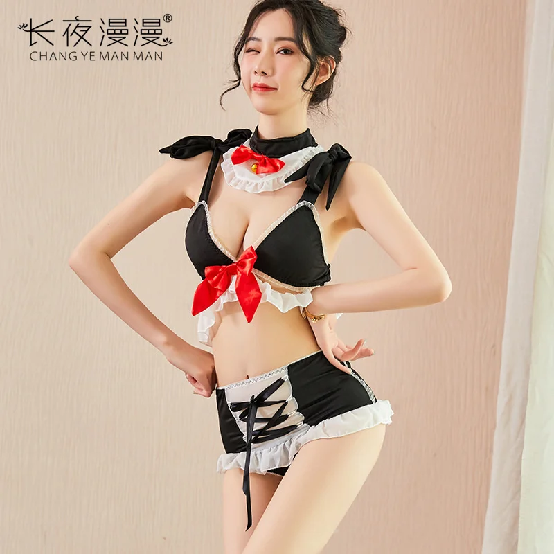 

sexy underwear pajamas Womens lingerie nightdress Ladies Intimates fun student dress uniform seductive three point suit