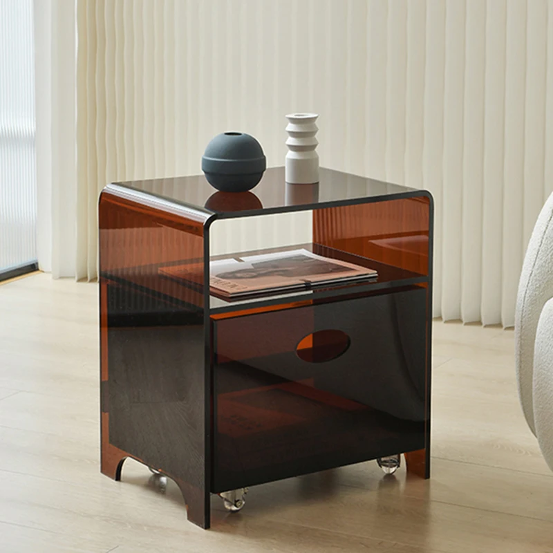 

Bedside Table Small Mobile Cabinet Storage Picnic Computer Table Live Room Cabinet Console Mesillas De Noche Bedroom Furniture