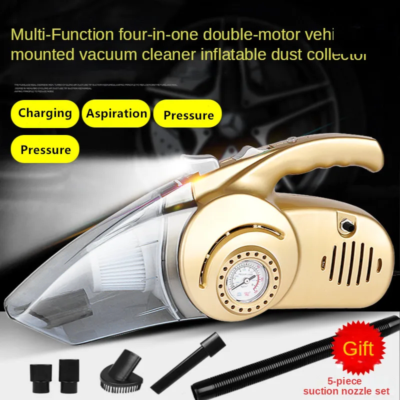 

120W 3600mbar Car Vacuum Cleaner High Suction For Car Wet And Dry dual-use Vacuum Cleaner Handheld 12V Car Vacuum Cleaner 4in1