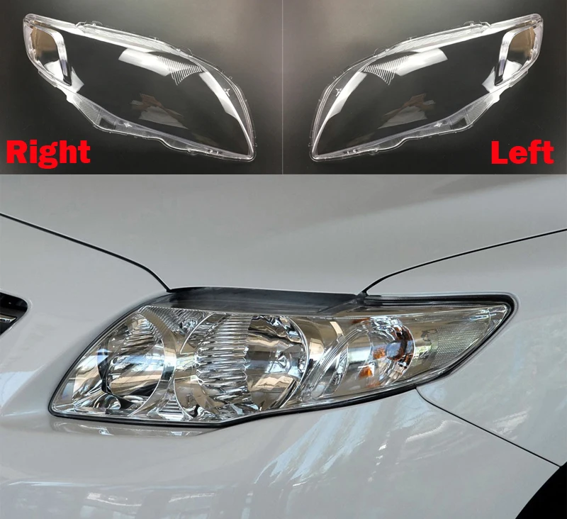 

Для Toyota Corolla передняя Автомобильная Защитная крышка фары стекло абажур корпус Прозрачная крышка 2007-2009