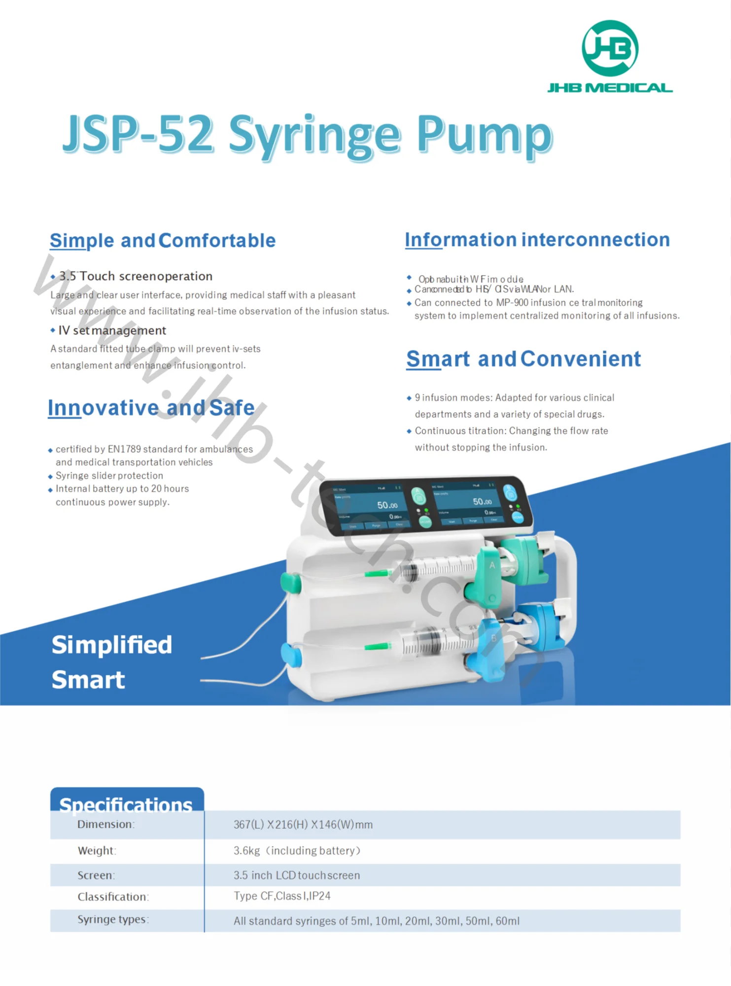 Medcaptain Veterinary Двухканальный сенсорный экран насоса Интеллектуальный и удобный