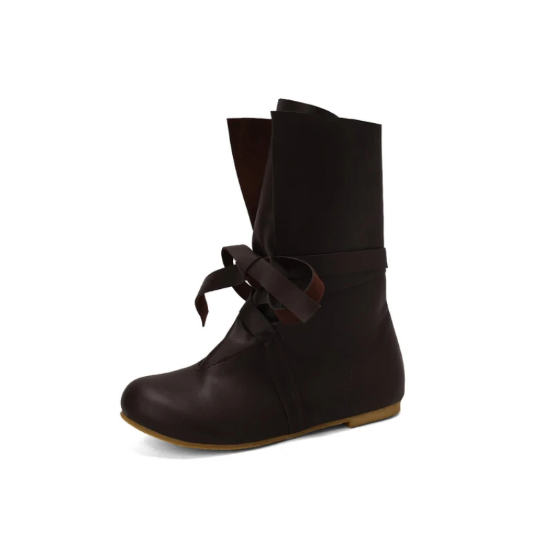 

2022 Winter Fur Women Warm Boots Genuine Leather Snow Boots Woman Rubber Mid-Calf Soles Fashion High Heels Shoes Woman Winter