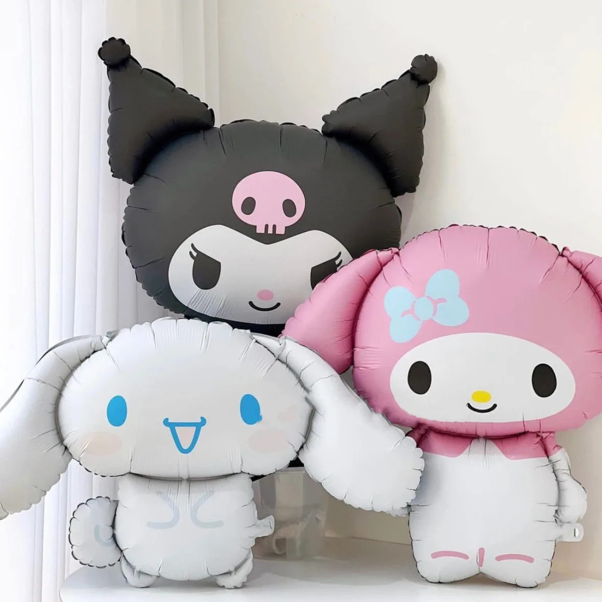 

Воздушные шары Hello Kitty Sanrio, Мультяшные фольгированные аниме шары Kuromi Cinnamonroll, украшения для дня рождения, Детские Классические игрушки, воздушный подарок