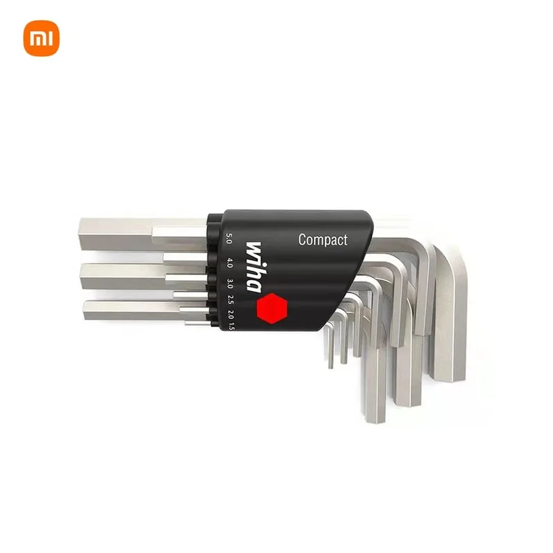 

Xiaomi Inner Hexagonal Wrench Kit 9 Pieces Common Sizes Wrench Set Mini Portable Pocket Set Repair Tools with Clip