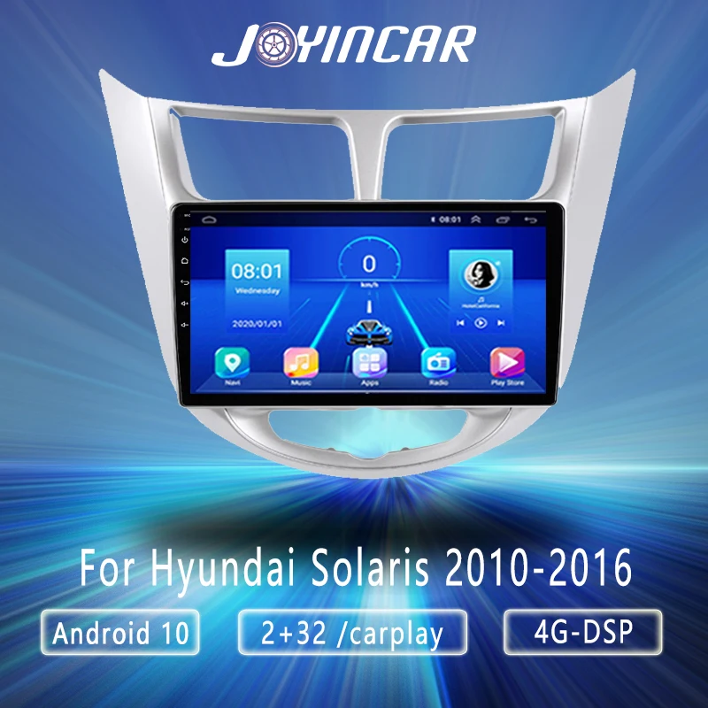 

Автомагнитола RDS DSP Android 2din, мультимедийный видеоплеер для Hyundai Solaris Accent Verna 201 - 2016 Carplay 4G WIFI gps