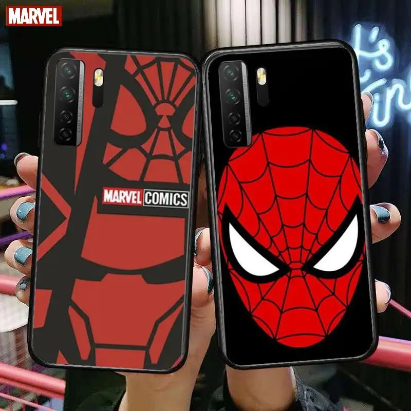 

2022 Marvel Spiderman Black Soft Cover The Pooh For Huawei Nova 8 7 6 SE 5T 7i 5i 5Z 5 4 4E 3 3i 3E 2i Pro Phone Case cases