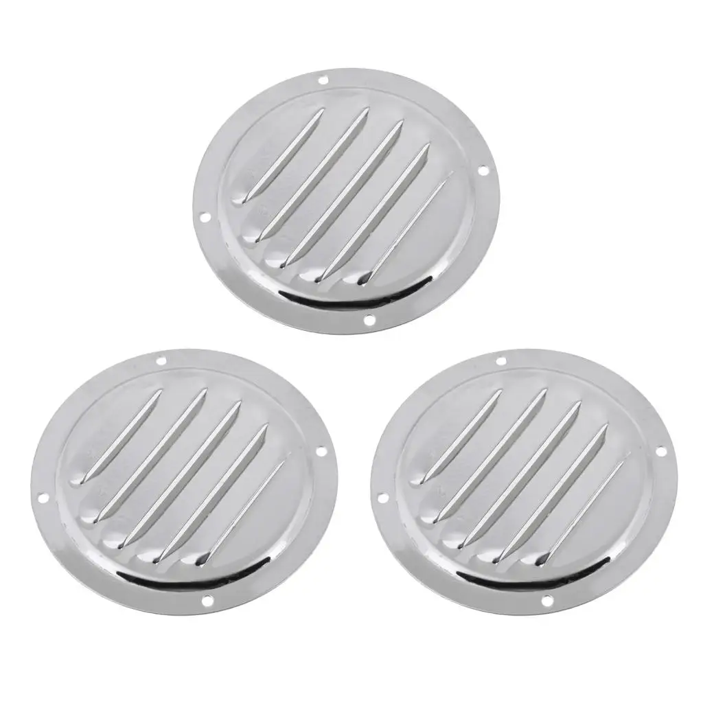 

3x Round 4" Boat Louver Ventilation Cover Marine Yacht Hardware
