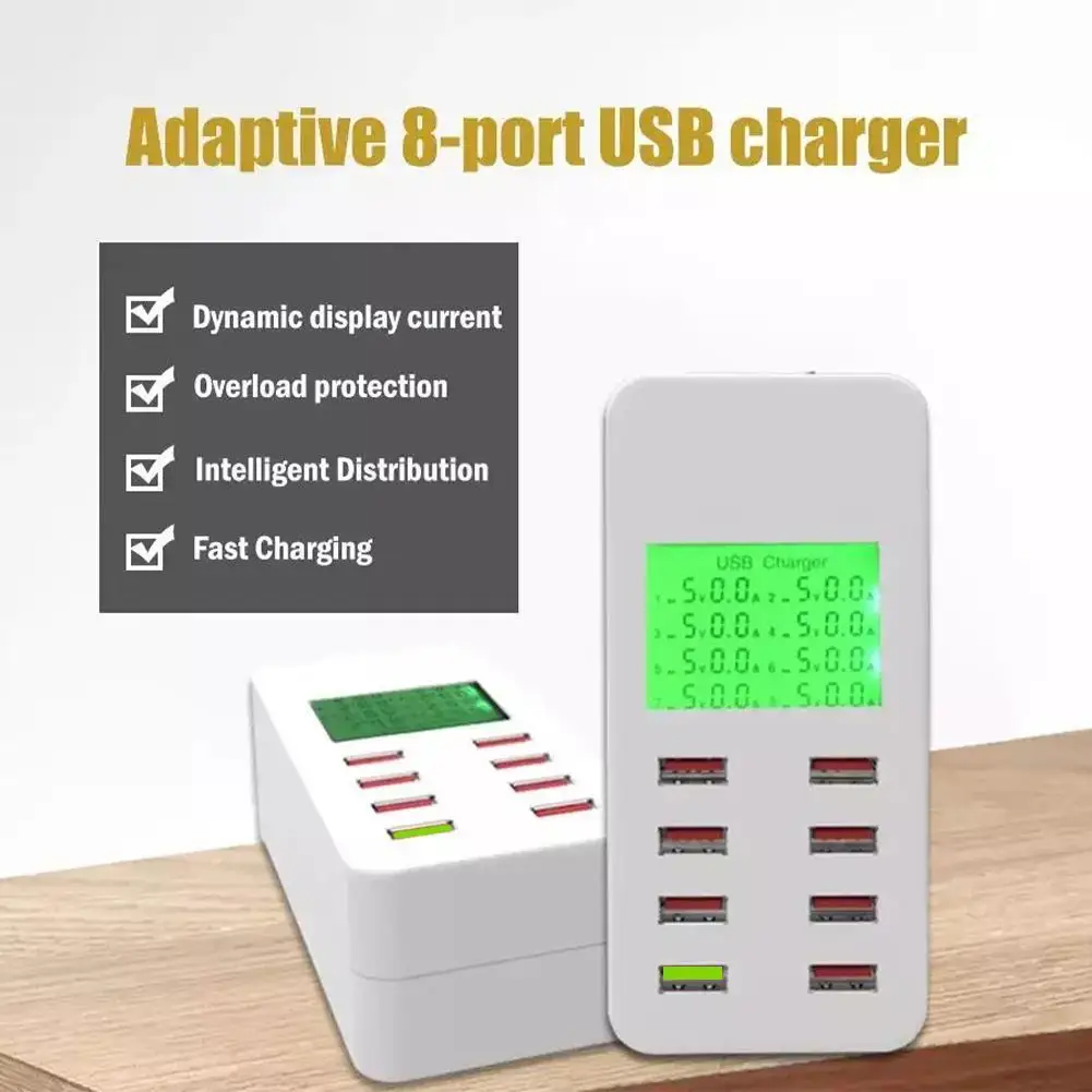 

Зарядное устройство с 8 USB-портами, 5 В, а, 9 в, а, 12 В, а