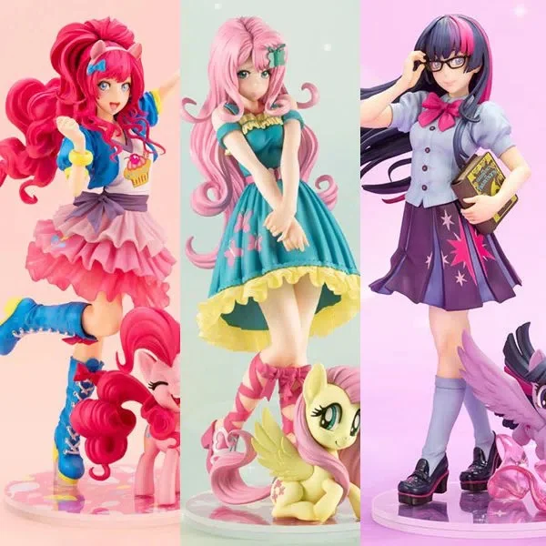 

My Little Pony Fluttershy Pinkie Pie Twilight Sparkle Little Twin Stars Friendship Is Magiced 22cm PVC Model Collection Toy Gift