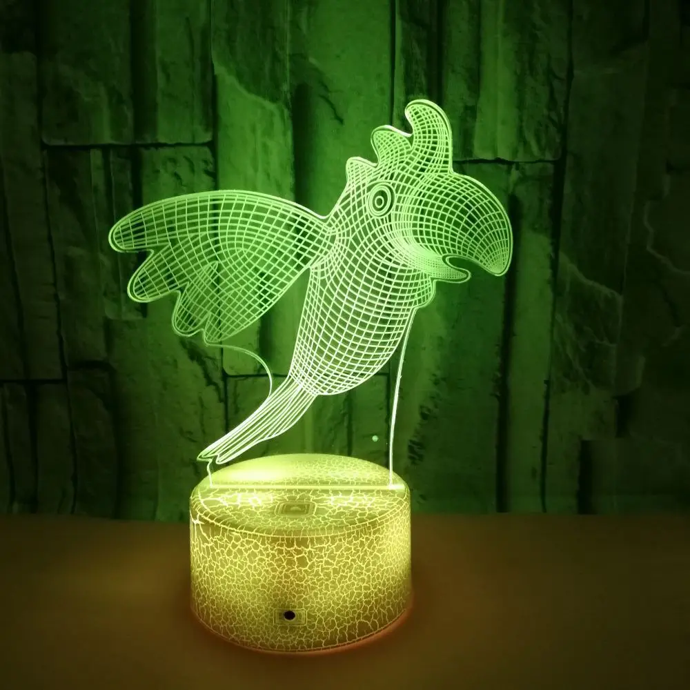 

3D LED Night Light Lamp Bird 16 Color 3D Night light Remote Control Table Lamps Toys Gift for Kids Children Home Decoration