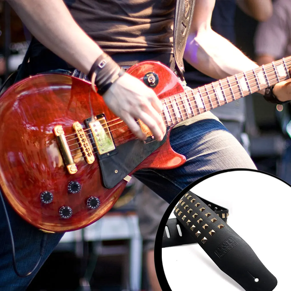 

Guitar Strap Professional Music Instrument Accessory Leather Guitars Belt