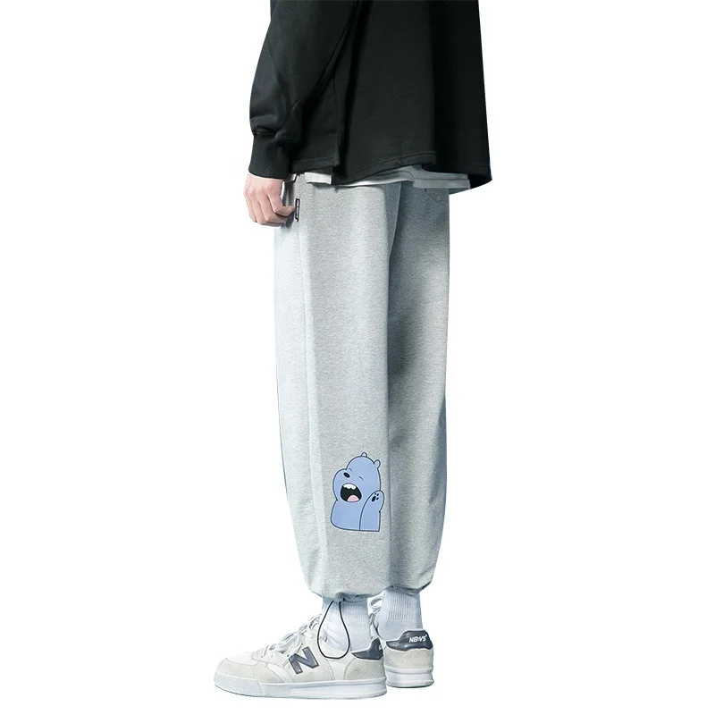 

2022 Mens Sports Jogging Pants Loose Fit Men Stretch Fitness Sportswear Cotton Breathable Running Sweatpants Training Pant