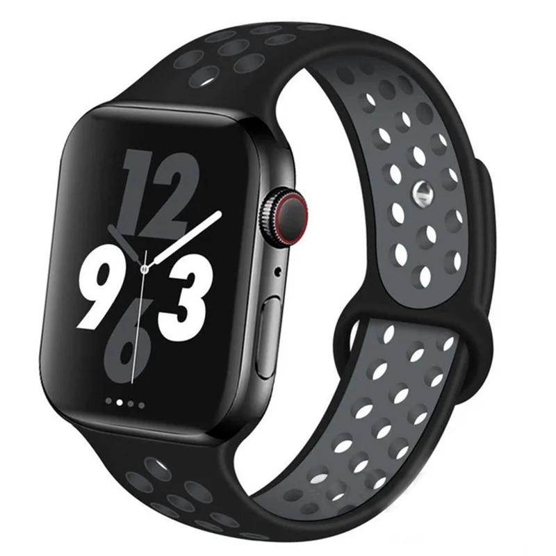 Silicone Strap For Apple Watch Ultra band 49mm 45mm 44mm 41mm 40mm 38mm Sport Bracelet iWatch series Ultra 7 3 4 5 6 SE 8 Band