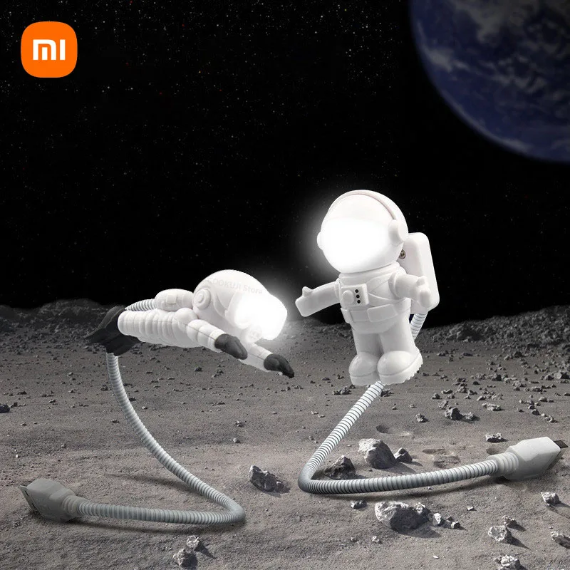 

Xiaomi Portable USB Powered Night Light Astronaut Shape Reading Desk Lamp DC 5V LED Light for Laptop PC Lighting Space Lovers