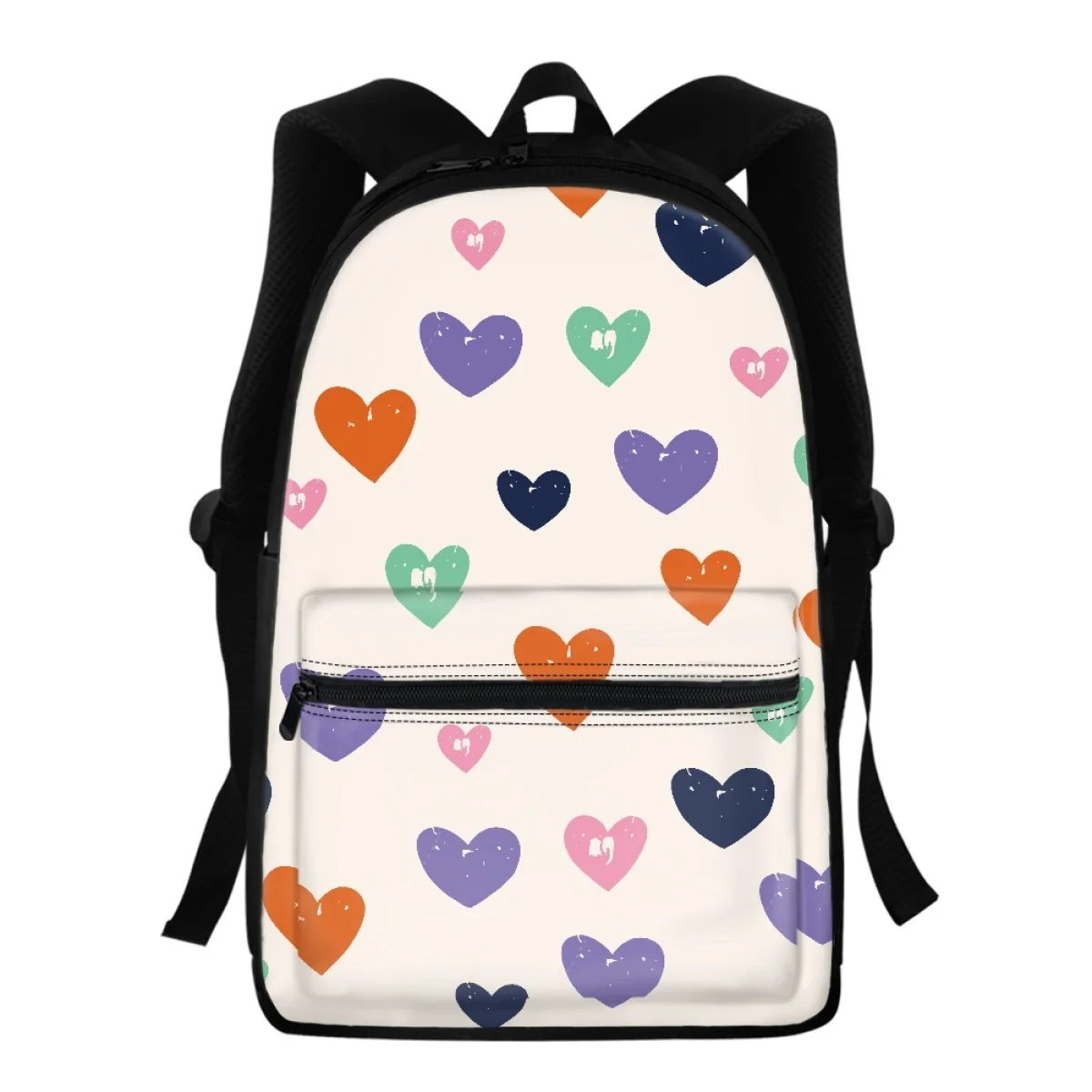 

Kawaii's Love Theme Printed Backpack Large Capacity Canvas Student Schoolbag Daily Outdoor Sports Bag Pattern Customization