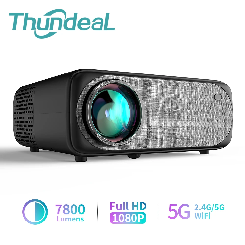 Светодиодный видеопроектор ThundeaL TD97, Full HD 1080P, большой экран, 4K домашний кинотеатр кино телефон проектор  Яркость 7800 люмен  Поддержка сигнала 2K 4K UHD контраст 15000:1 Поддержка экрана Max 300 дюймов