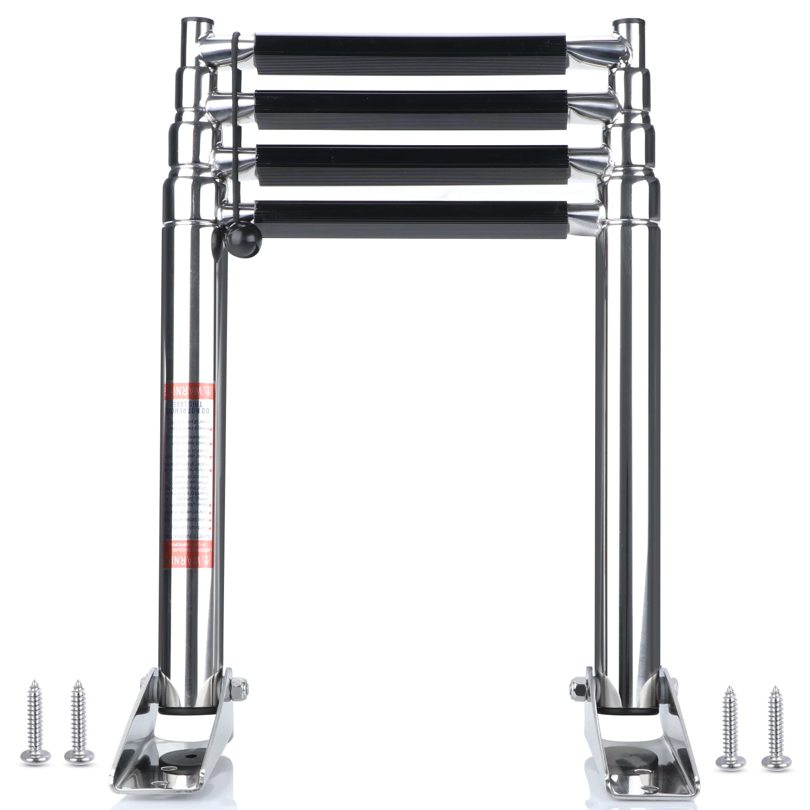 Marine 4 Step Telescoping Boat Ladder Stainless Steel Inboard Rail Dock Swimming Ladder Boat Accessories