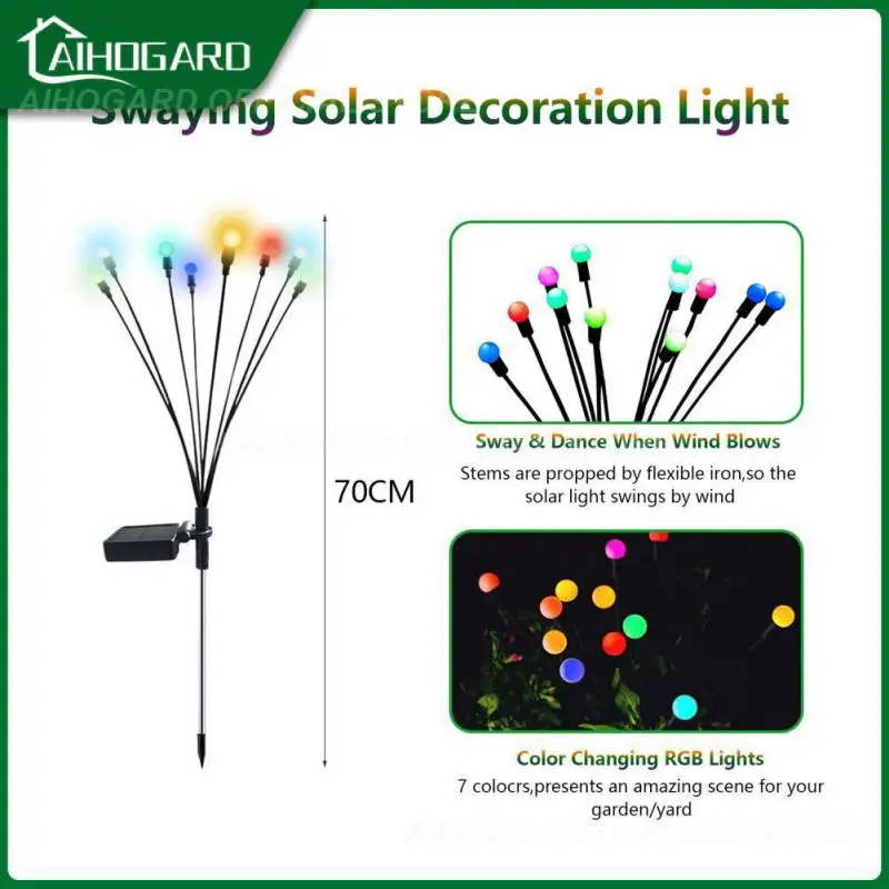 

Waterproof Colorful Solar Outdoor Light Lawn Garden Decor Garden Sunlight Powered Led Firefly Lamp Outdoor Solar Led Light