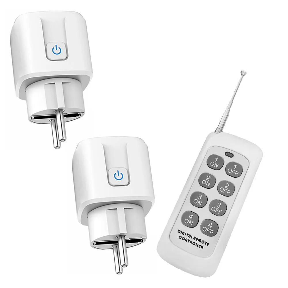 

Wenqia 110 В 220 В 433 МГц беспроводной пульт дистанционного управления розетка 16A EU FR адаптер электрическая розетка для включения и выключения прибора светильник