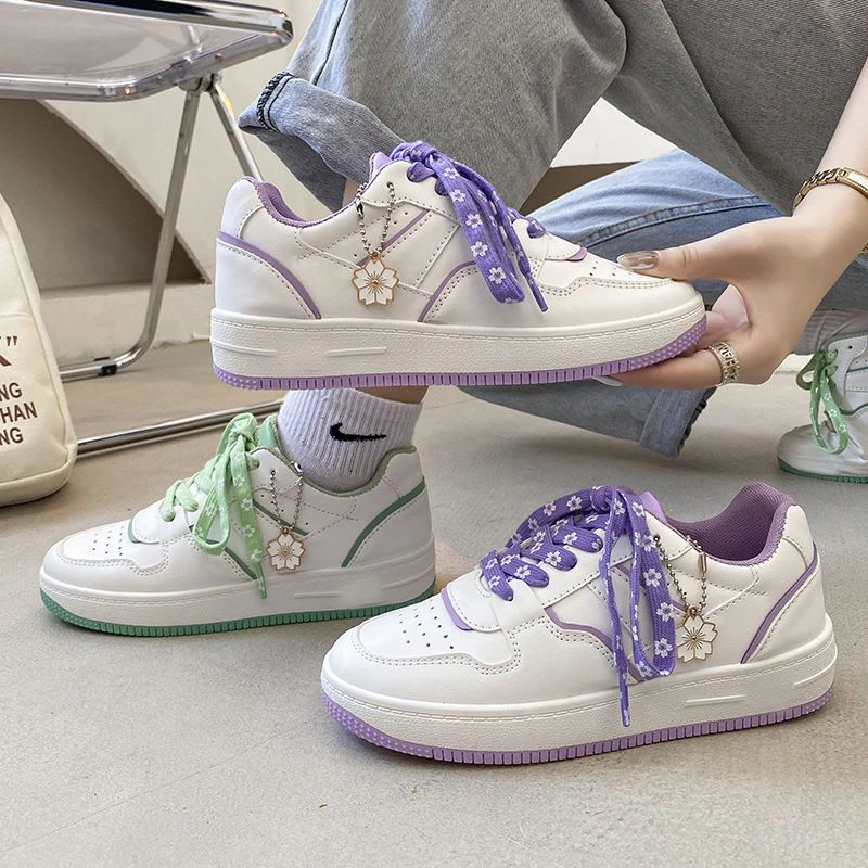 SHANPA White Elegant and Comfortable Sneakers for Women All-match Student Platform Fashion Outdoor Breathable Casual Shoes Mujer