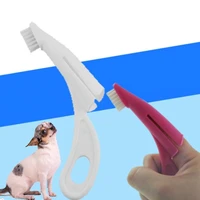 1pcs pet finger toothbrush teddy dog brush bad breath tartar teeth tool dog cat cleaning supplies dog toothbrushes finger brush
