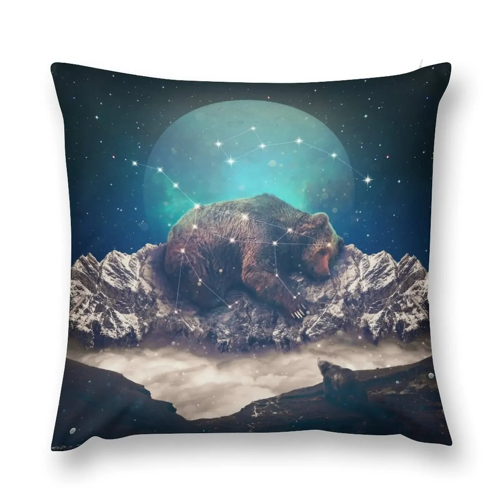 Под звездами Ursa Major декоративная подушка наволочка рождественская для дивана