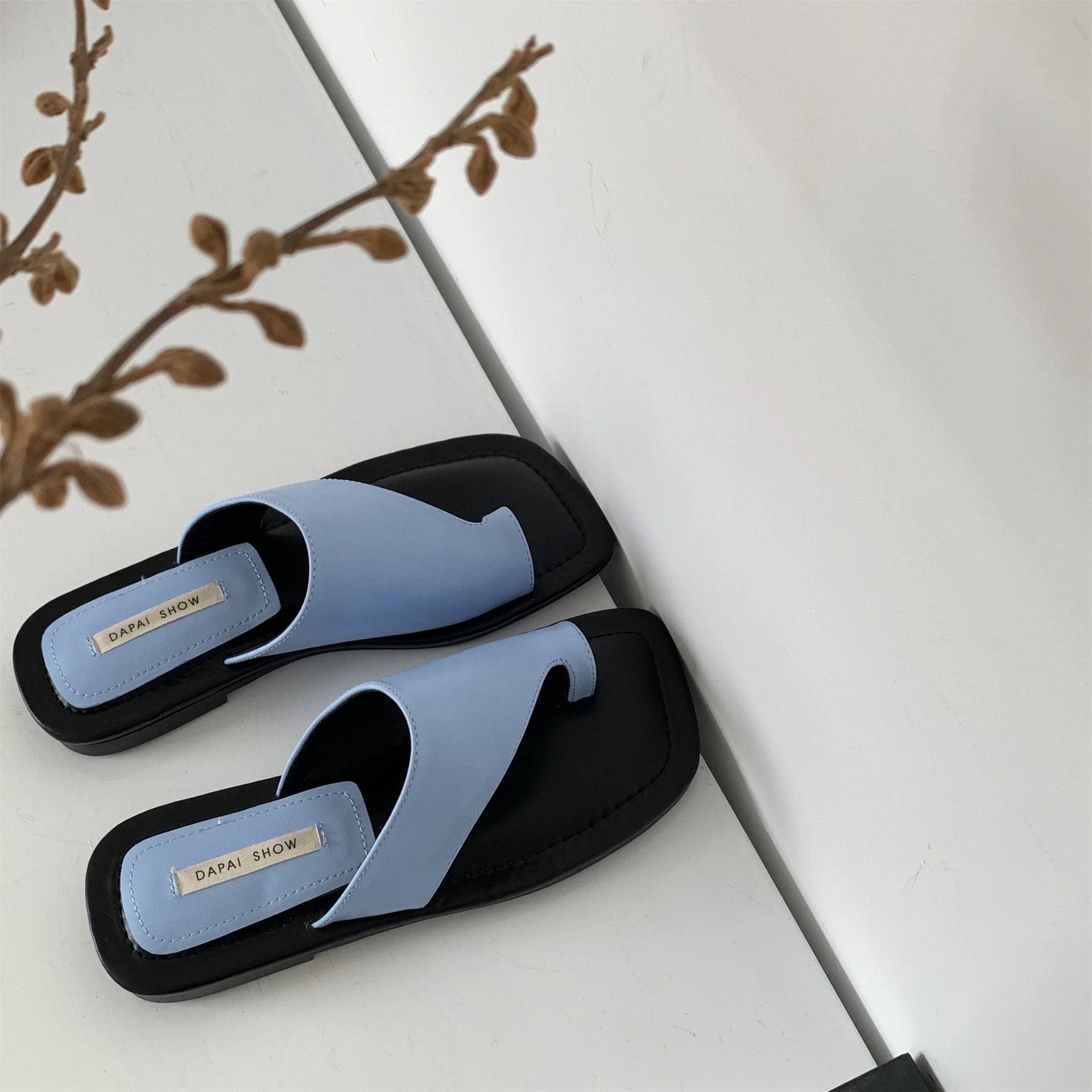 FAFA Soft Soled Sandals And Slippers For Women Wearing Half Slippers For Women Flat Bottomed Slackers With Toe Roman Beach Shoes