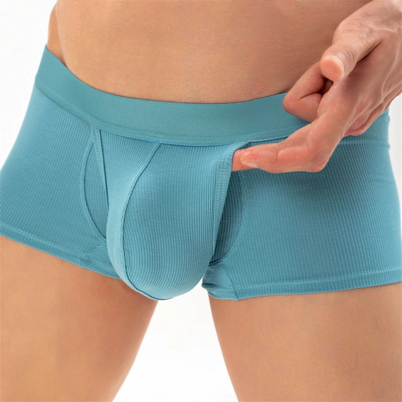 

Men Shorts Underwear Pouch Scrotal Support Underpants Panties Hombre Male Lingerie U Convex Breathable Threaded Comfort Boxer