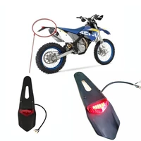 1pcs motorcycle dirt bike rear fender brake stop taillight motocross enduro mudguards 12v led tail light motorcycle styling