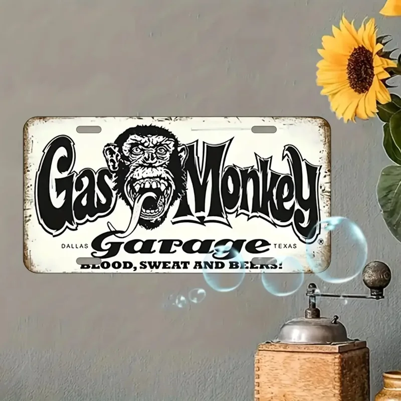 

Алюминиевая Металлическая Табличка Gas Monkey Garage, 6x12 Дюймов, Ретро-дизайн, Автомобильная Этикетка
