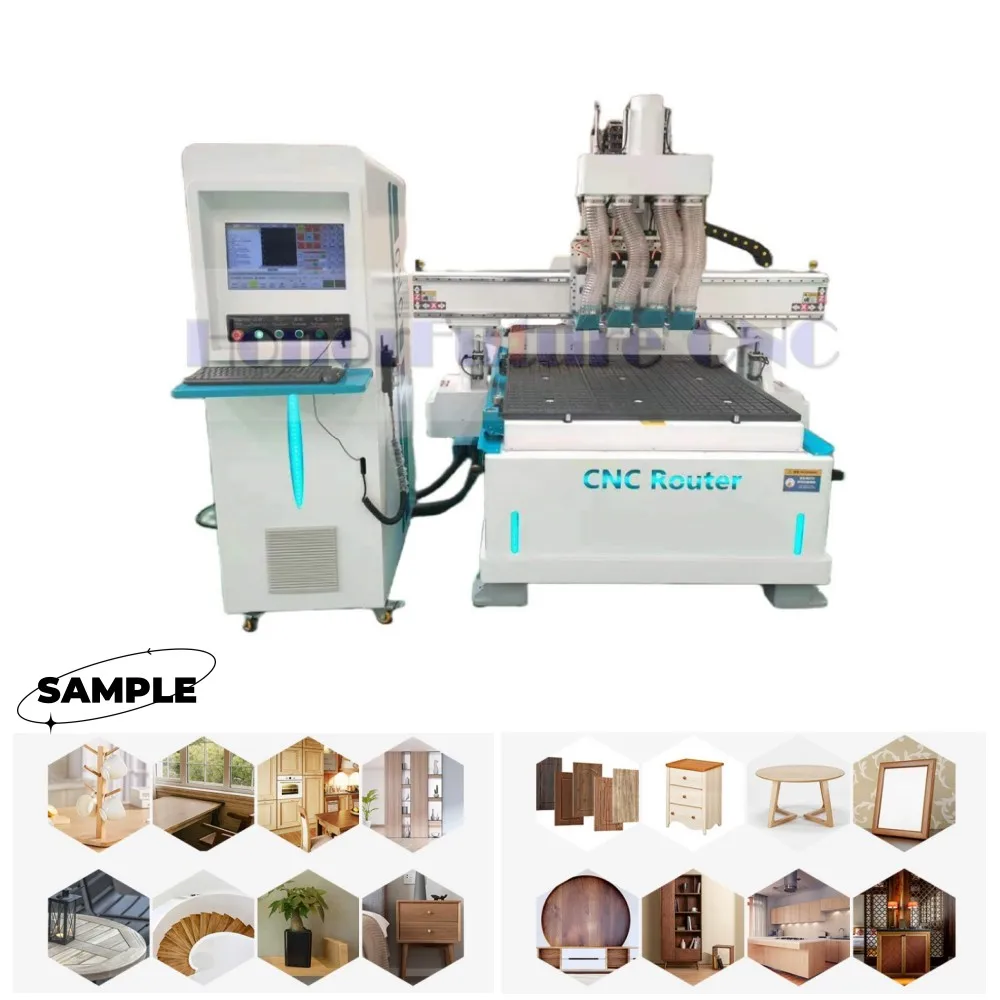 

Four Process 1325 1530 2030 Furniture Atc Nesting Cnc Router Woodworking Machinery Price For Wood Door Cabinet Panel Making