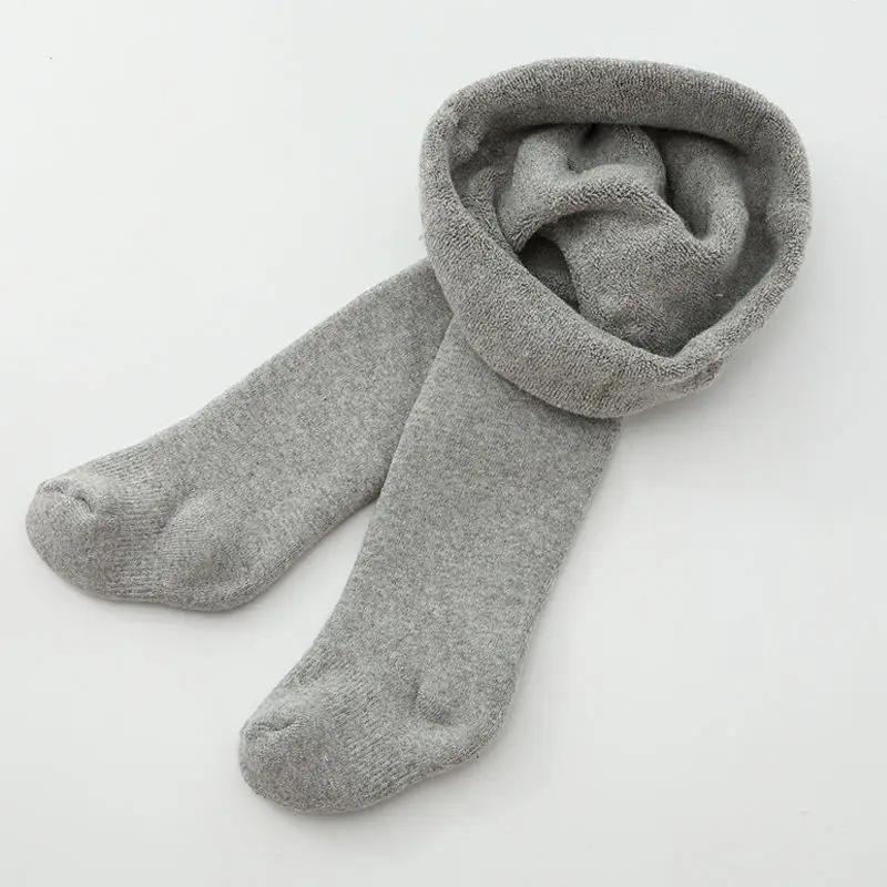 Осенние женские колготки плюс бархатные теплые детские однотонные леггинсы