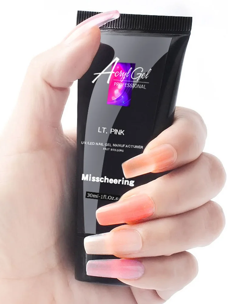 

30ml Nail Builder 9 Color Poly Nail Gel Nail Acrylic Gel Crystal UV LED Builder Tips Enhancement Slip Solution Quick Extension