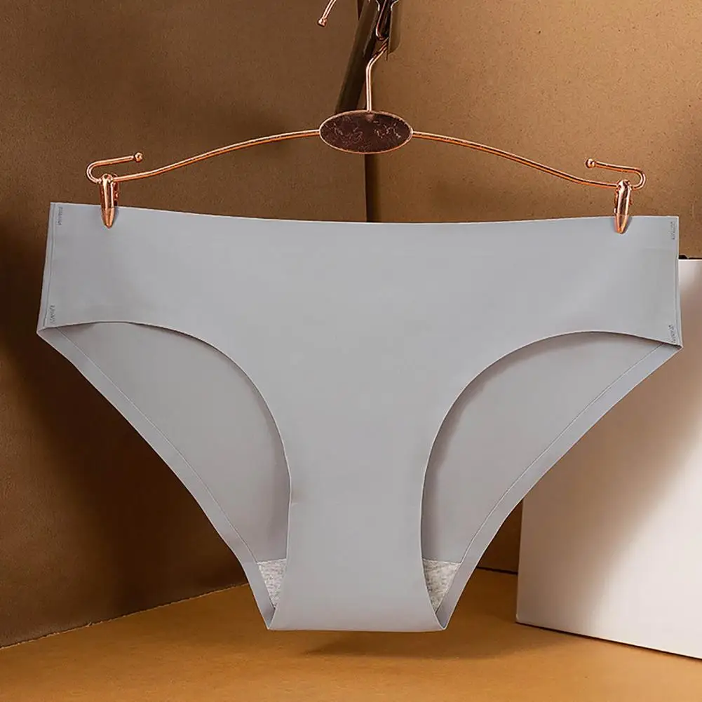 

Fashion Women Briefs Stretchy Thin Panties Ice Silk Female Briefs