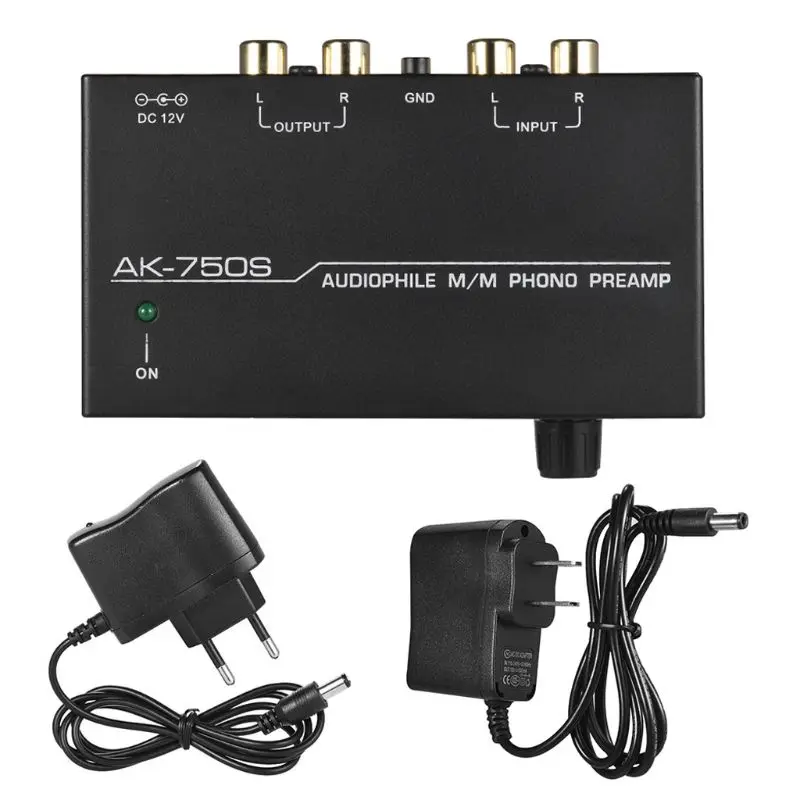 

2022 New Ak-750S Audiophile M/M Phono Preamp Preamplifier Amplifier US/EU Plug Adapter