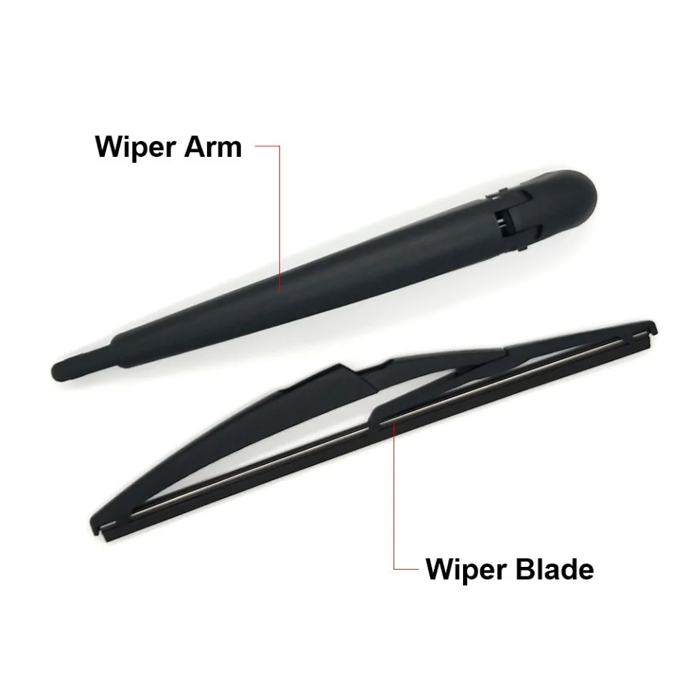 

Fit for Fiat 500 07 08 09 10 11 12 13 14 15 16 17 18 19 20 21 22 Rear Windshield Wiper Blade Arm Set 295mm 12 Inch Black