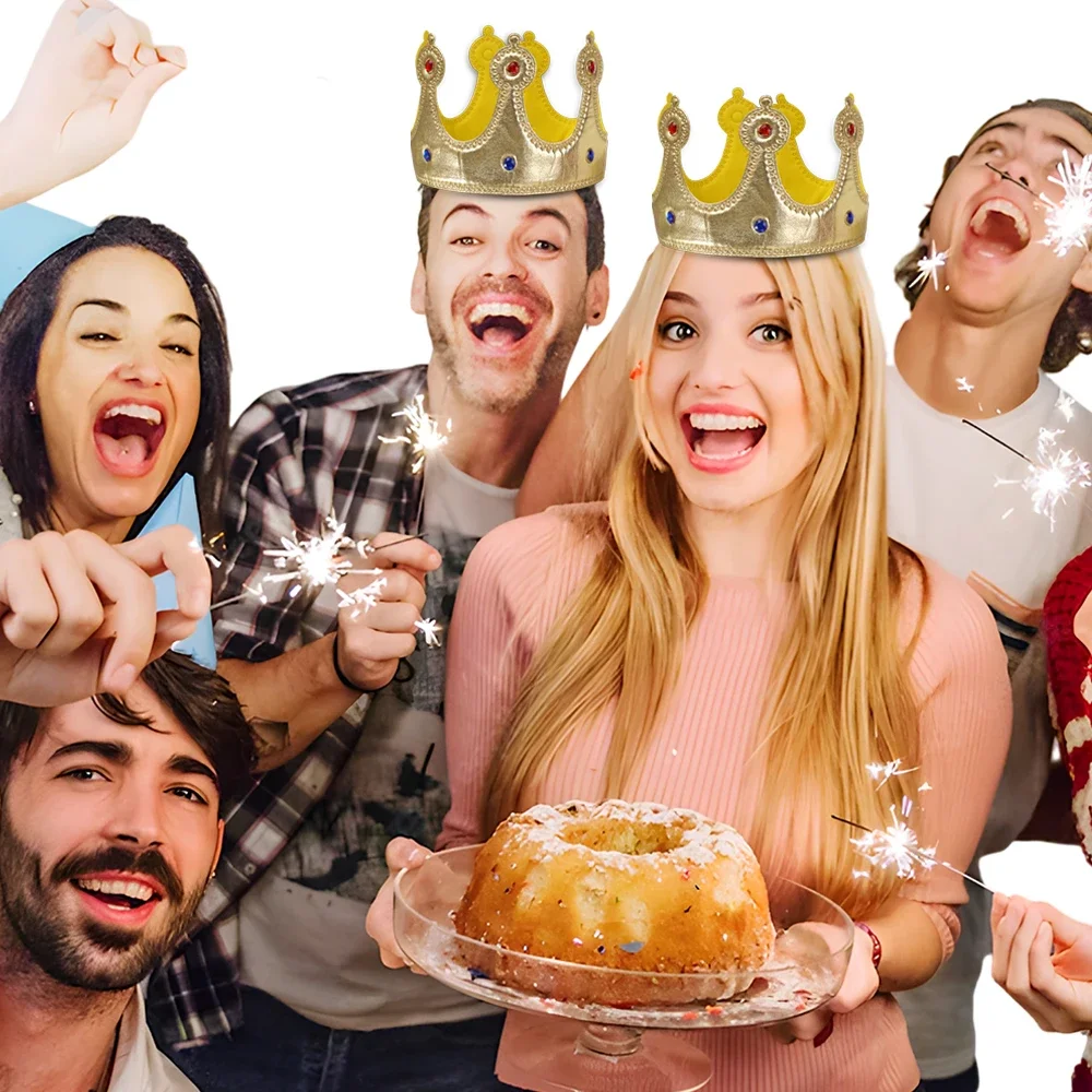 6/1 шт. шляпы с короной на день рождения и драгоценный камень королева король