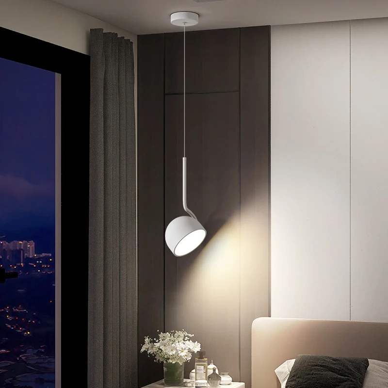 

Прикроватная Люстра для спальни, дизайнерский креативный минималистичный светильник для столовой, вращающийся на несколько углов одногол...