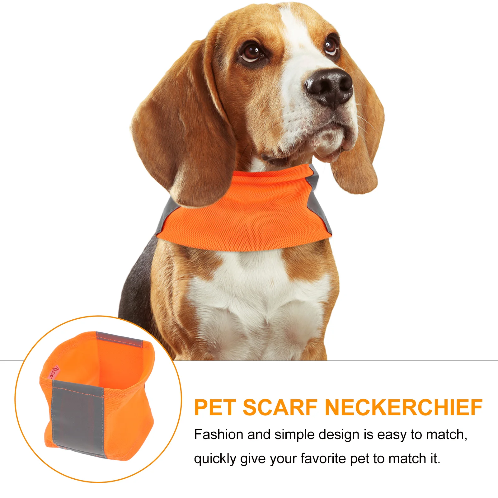 

Dog Bandana Reflective Bandanas Large Dogs Camping Puppy Fashionable Scarf Orange Gear