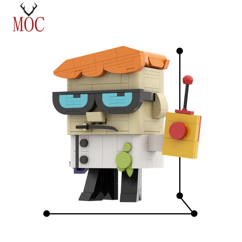 

New Dexter Boy Genius Inventor Brickheadz Building Block Kit Cartoon Anime Figure Character Brick Model DIY Kid Toy Gift